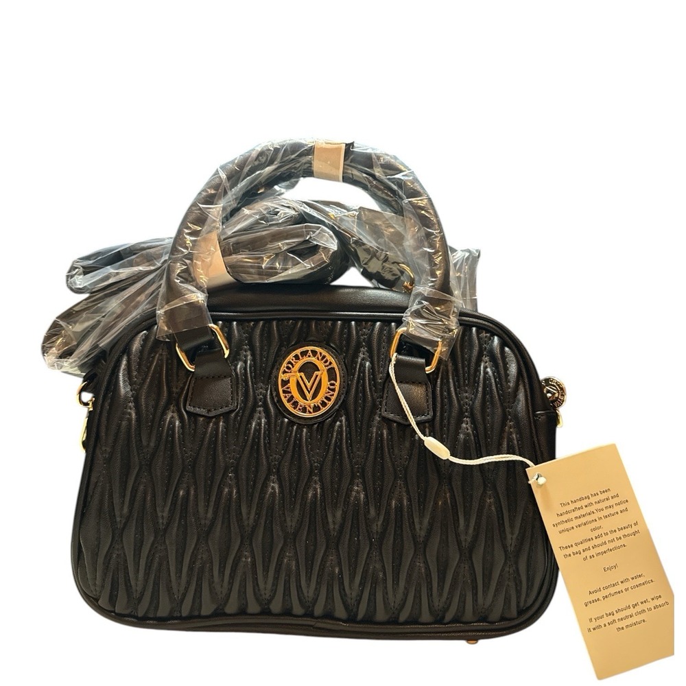 Valentino Orlandi Top Handle V‎ Logo Wavy Tote Bag